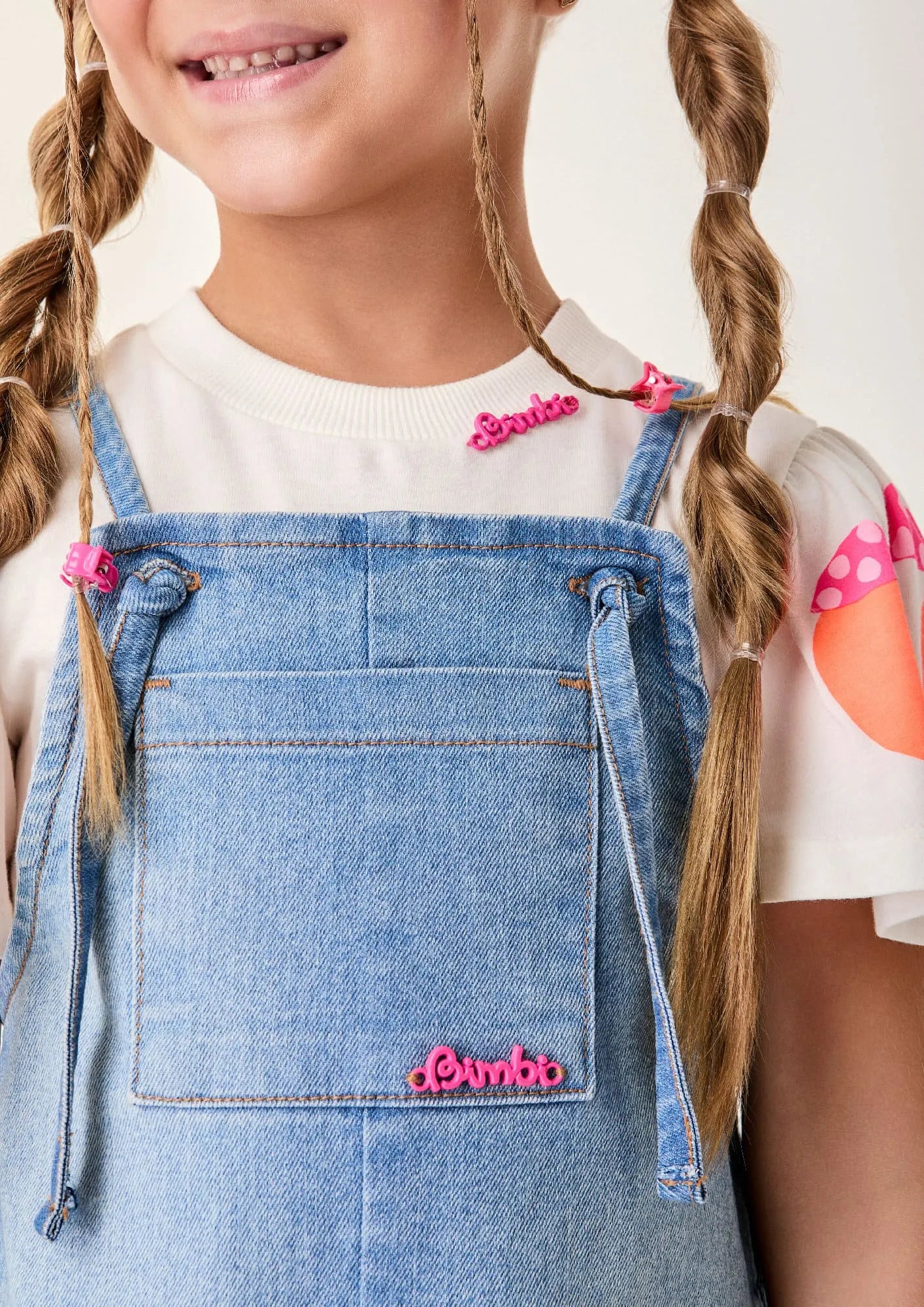 Blusa Infantil Menina Bimbi Branca Frutinhas