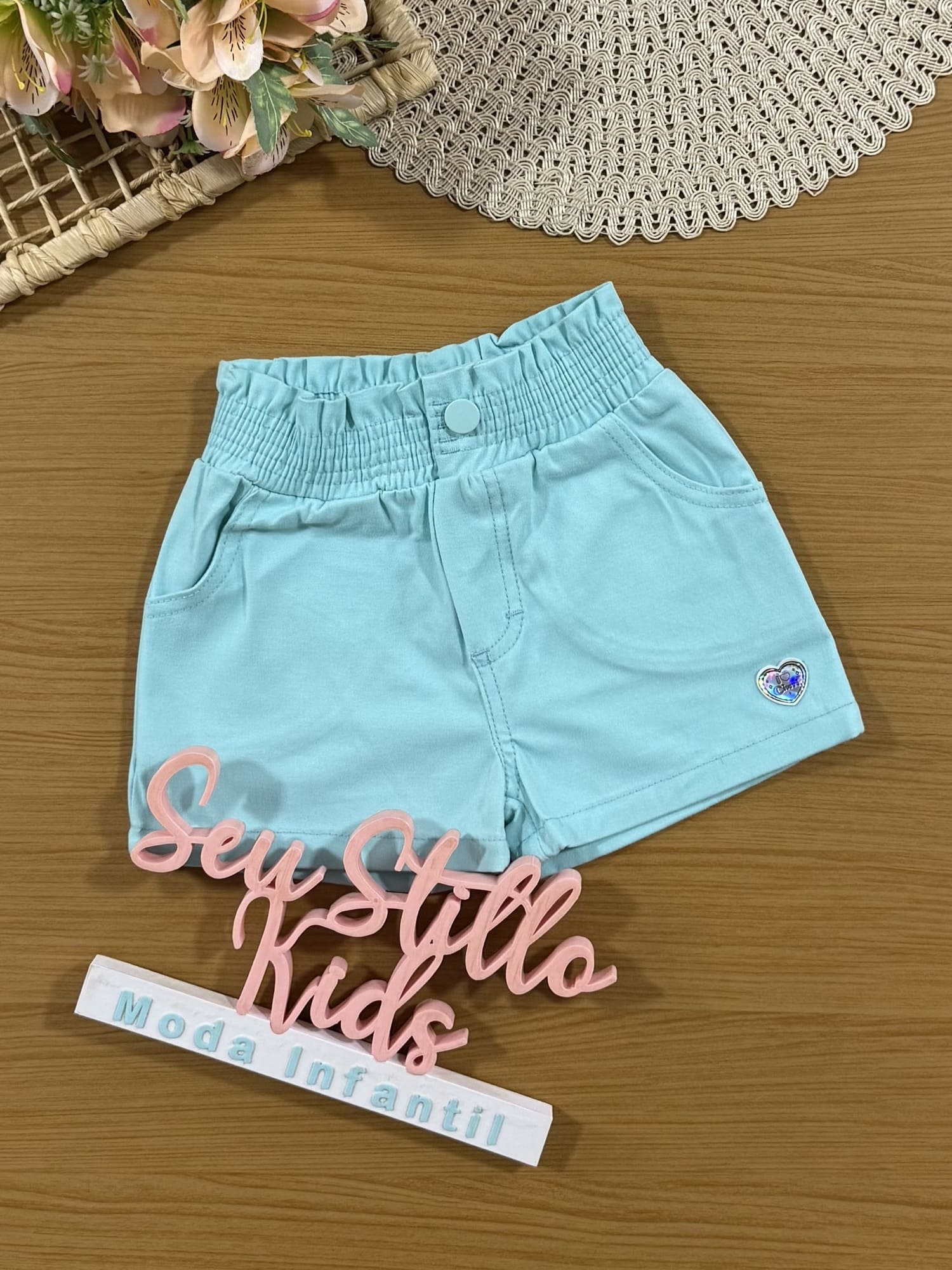Shorts Infantil Cinti Verão Azul