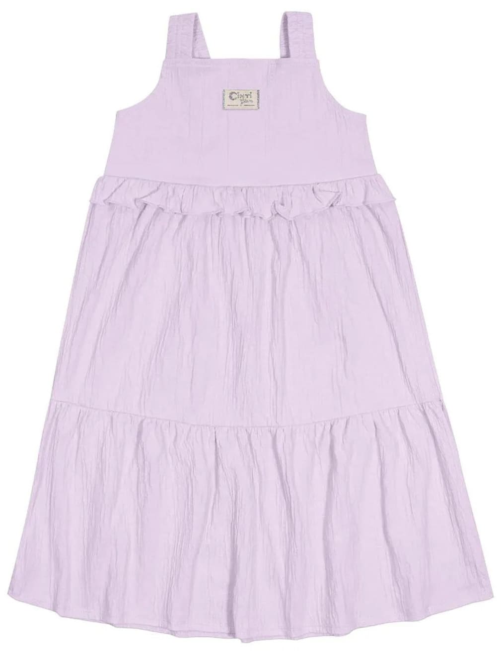 Vestido Infantil Cinti Verão Midi Lilás