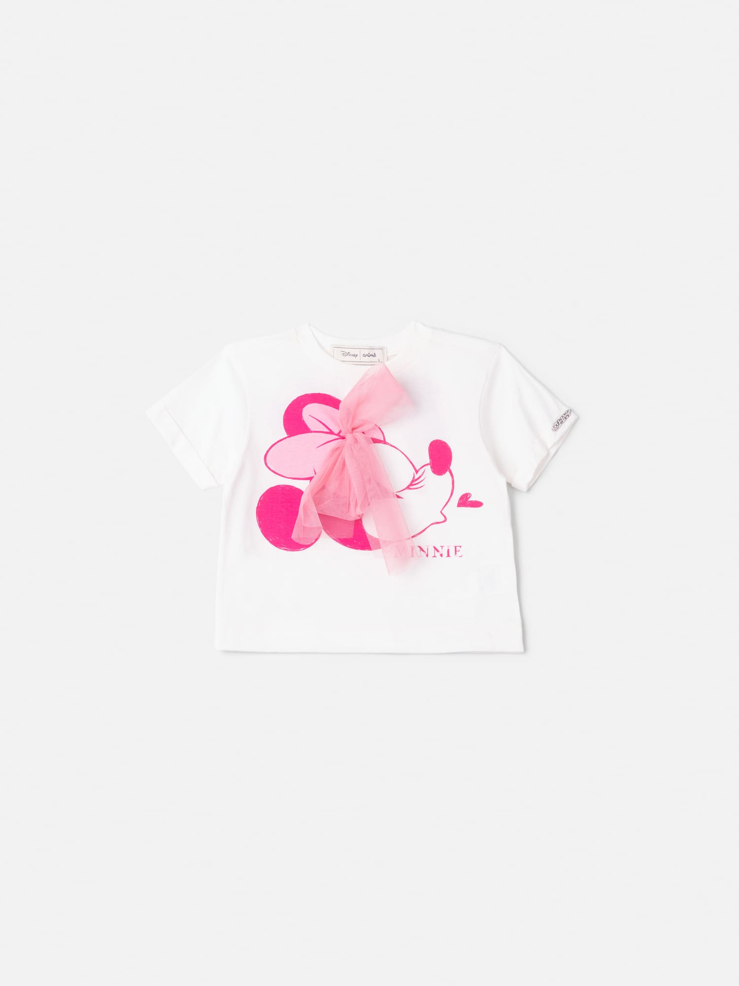 Blusa Infantil Animê Verão Branca com Laço