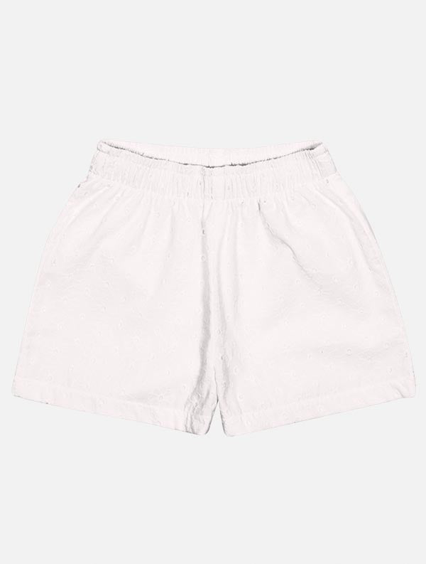 Conjunto Infantil Cinti Verão Shorts e Blusa Laise Branca