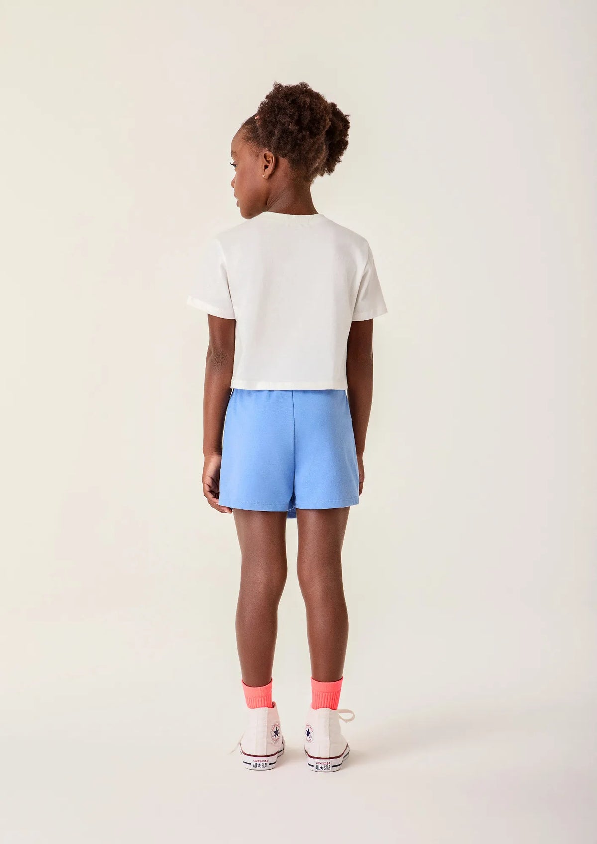 Conjunto Infantil Menina Bimbi Shorts Saia Azul e Blusa Pets