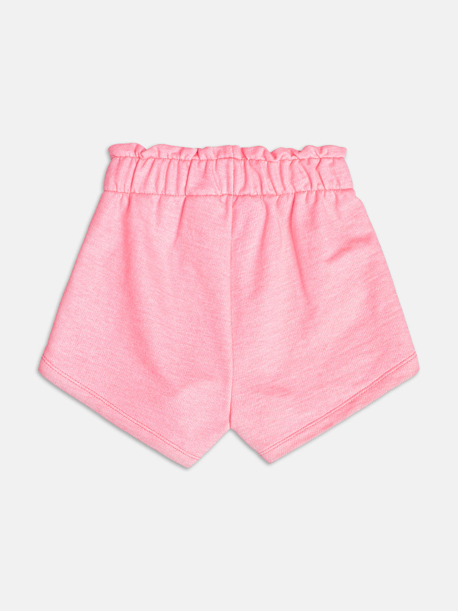 Conjunto Infantil Momi Verão com Shorts Rosa e Blusa Branca Hello Kitty Unicórnio