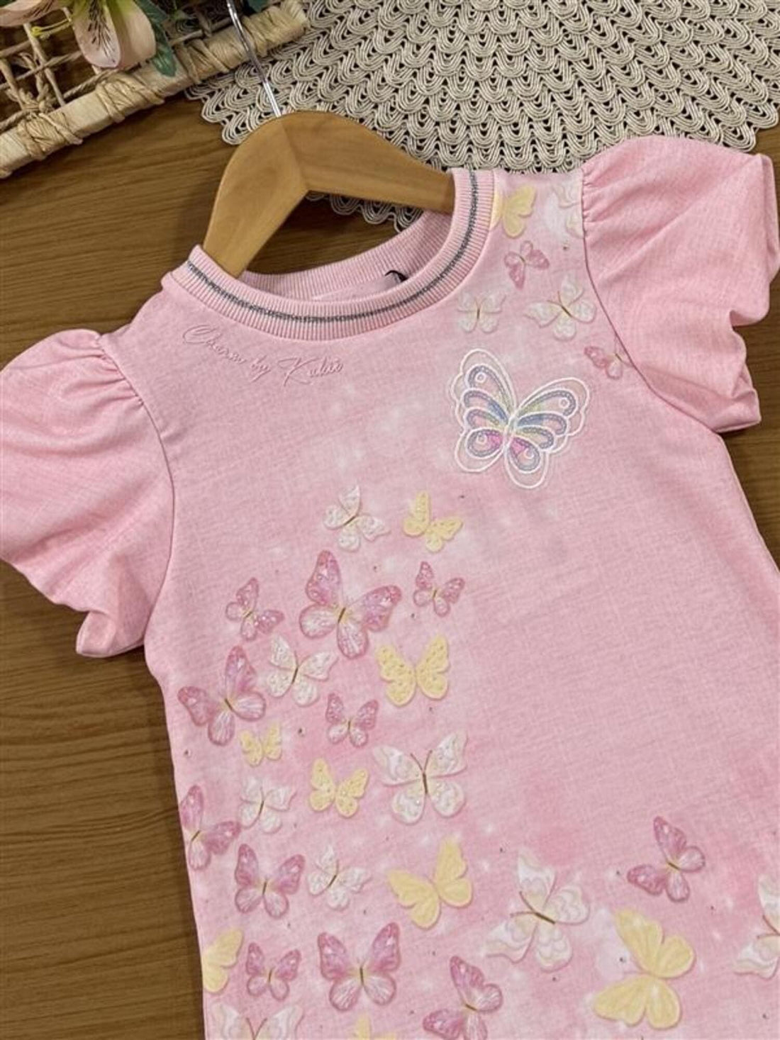 Vestido Infantil Kukiê Verão Rosa Borboletas