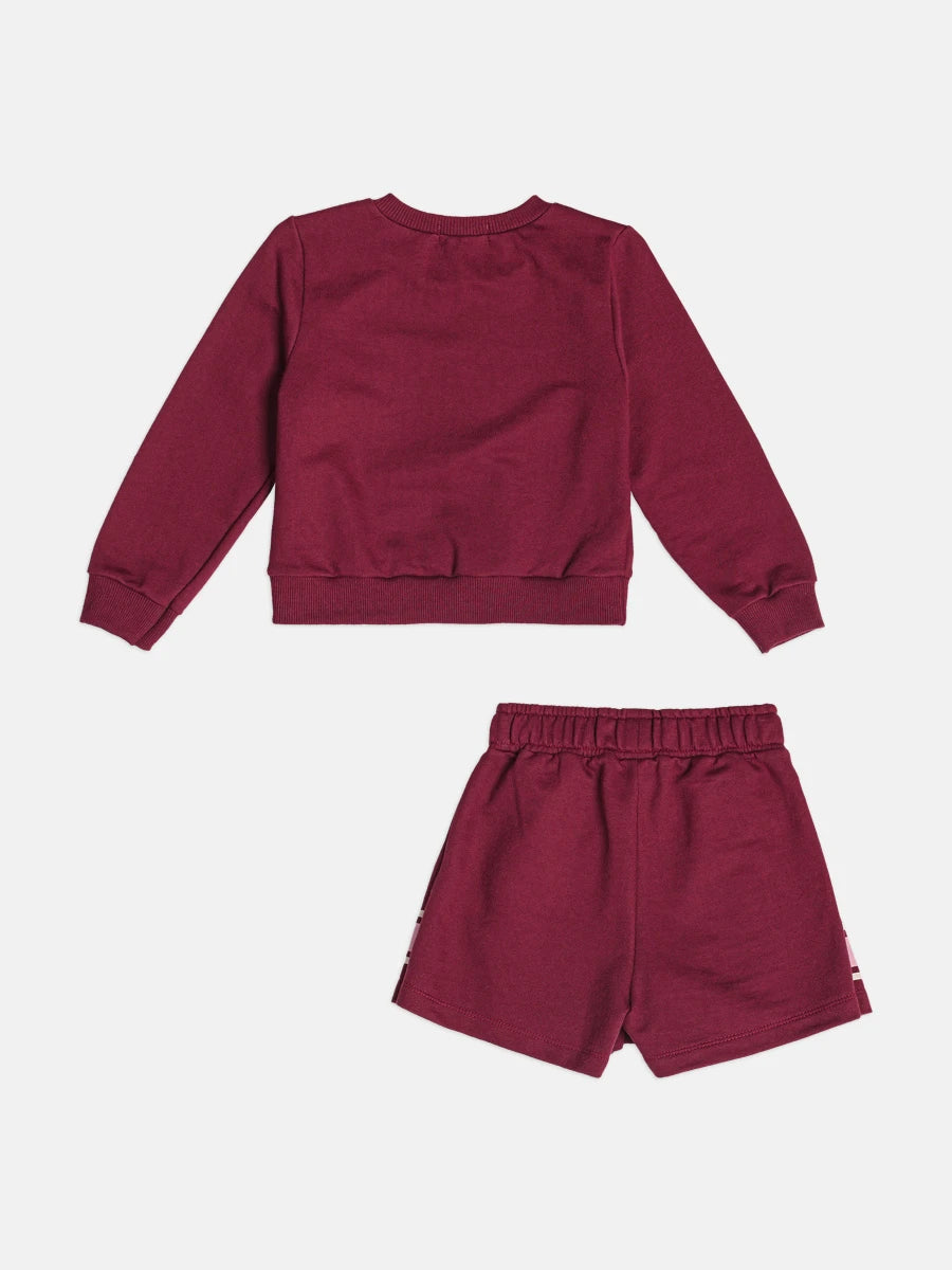 Conjunto Infantil Momi Inverno com Shorts Saia e Moletom sem Flanela Season of Love