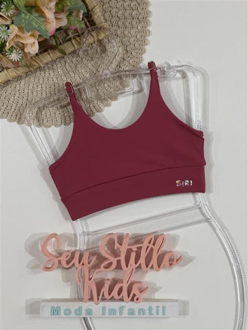 Top Infantil Siri Kids Sport Sara Nagoya Vermelho 42736