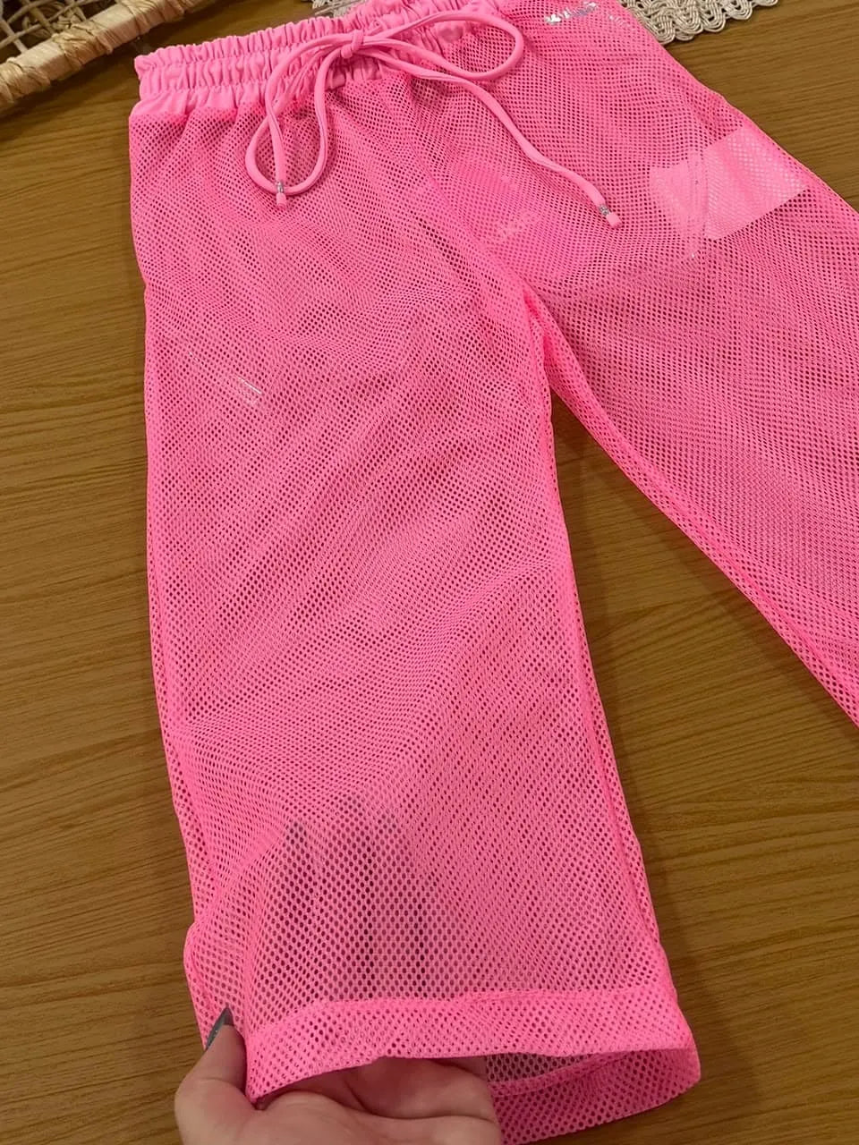 Calça Infantil Menina Kukiê em Tela Rosa