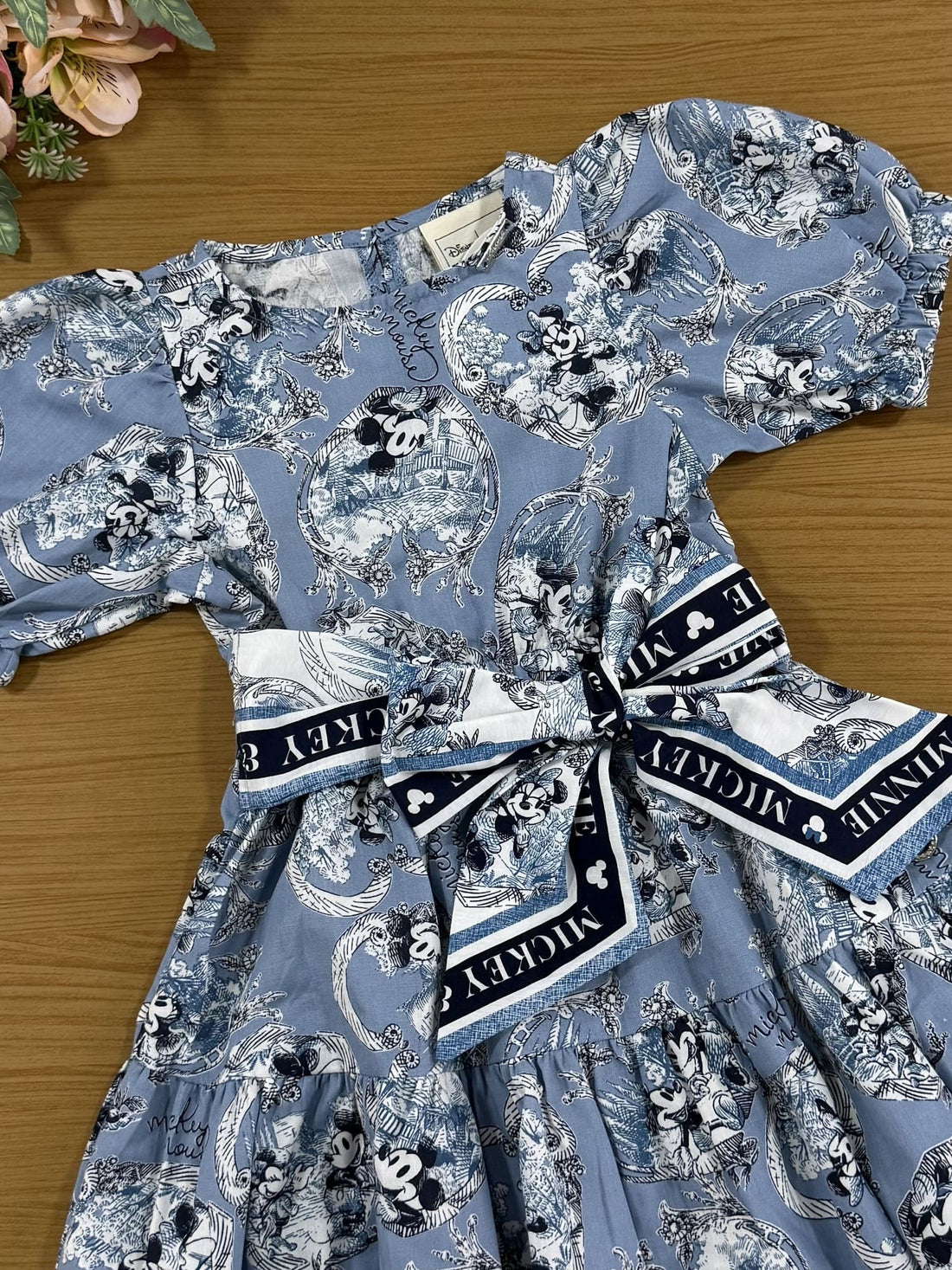 Vestido Infantil Animê Inverno Mickey e Minnie Disney