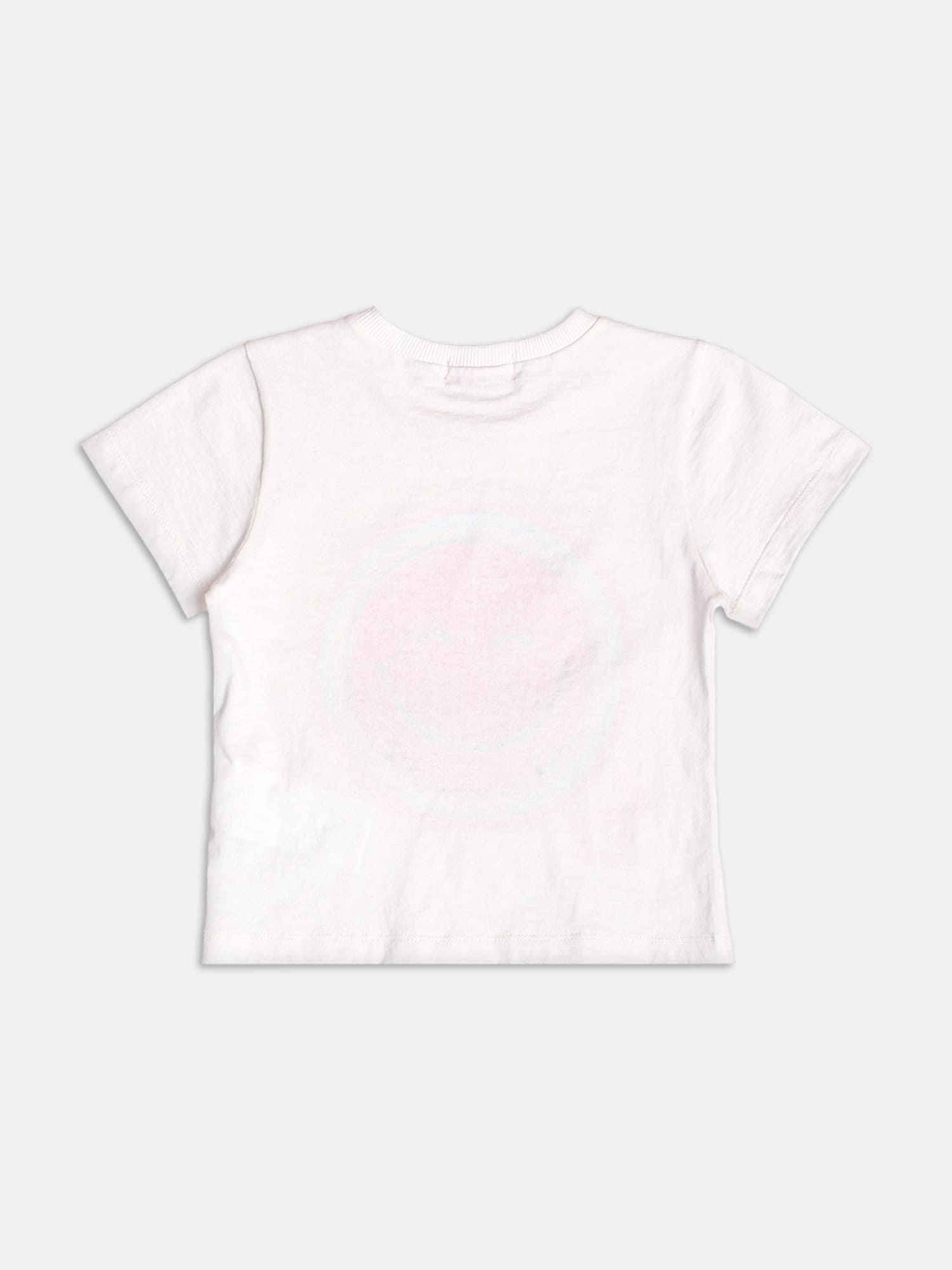 Blusa Infantil Momi Verão Branca Emoji Smile