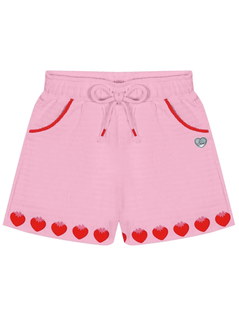 Shorts Infantil Cinti Verão Rosa Moranguinho
