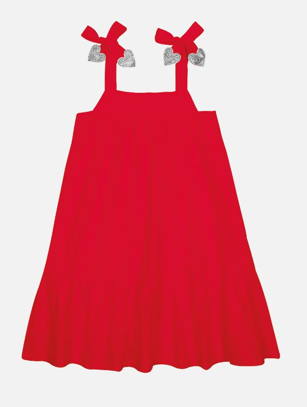 Vestido Infantil Cinti Verão Vermelho Natal