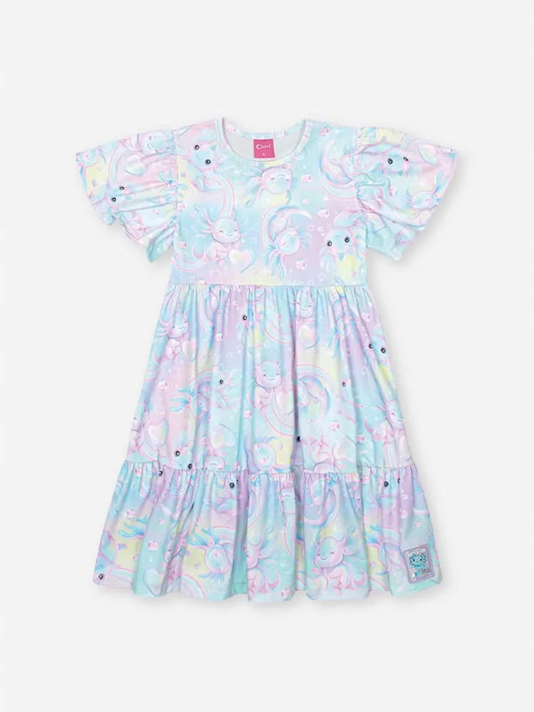Vestido Infantil Cinti Lilás Axolote