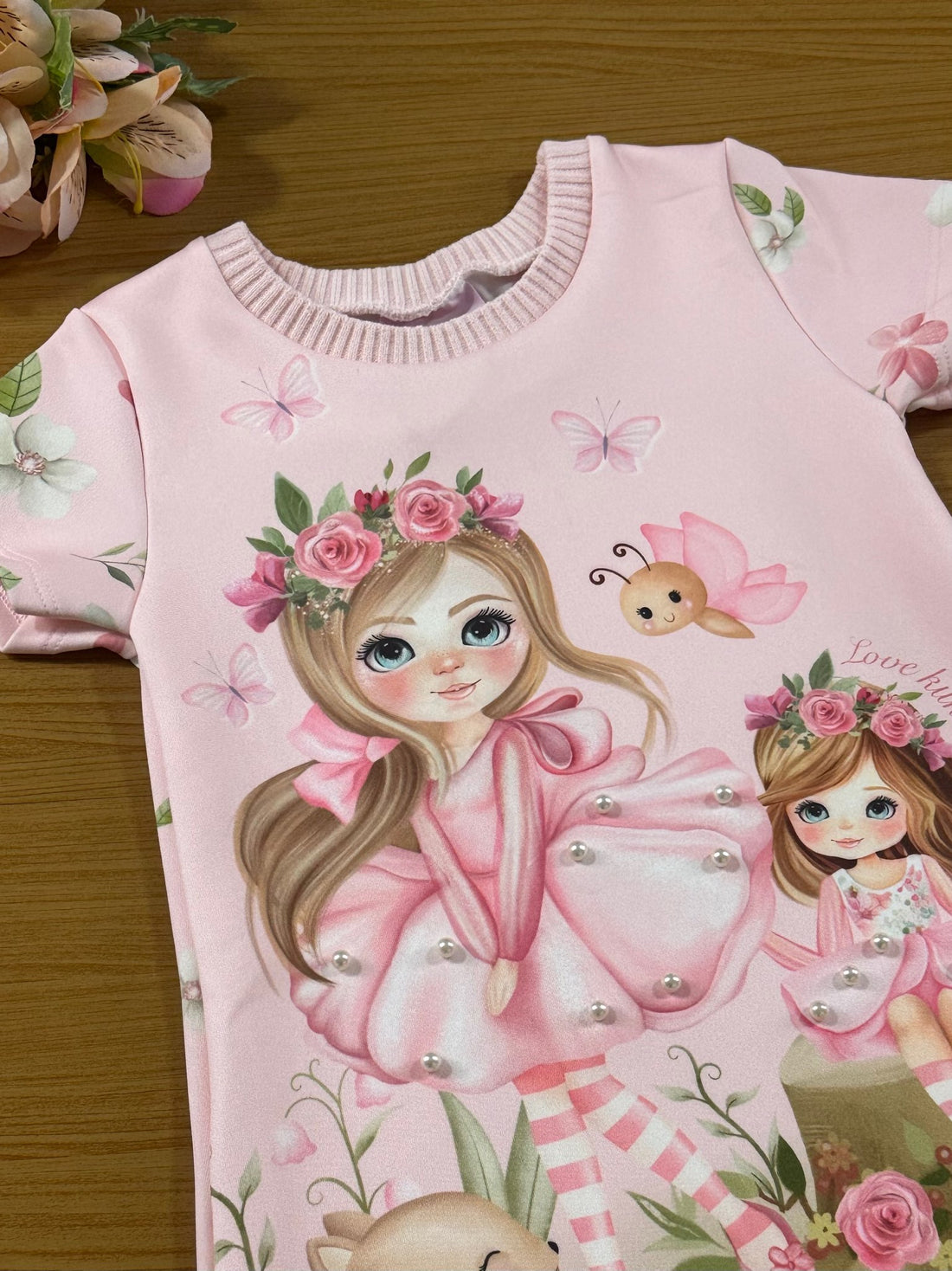 Vestido Infantil Kukie Inverno Manga Curta Fadinha