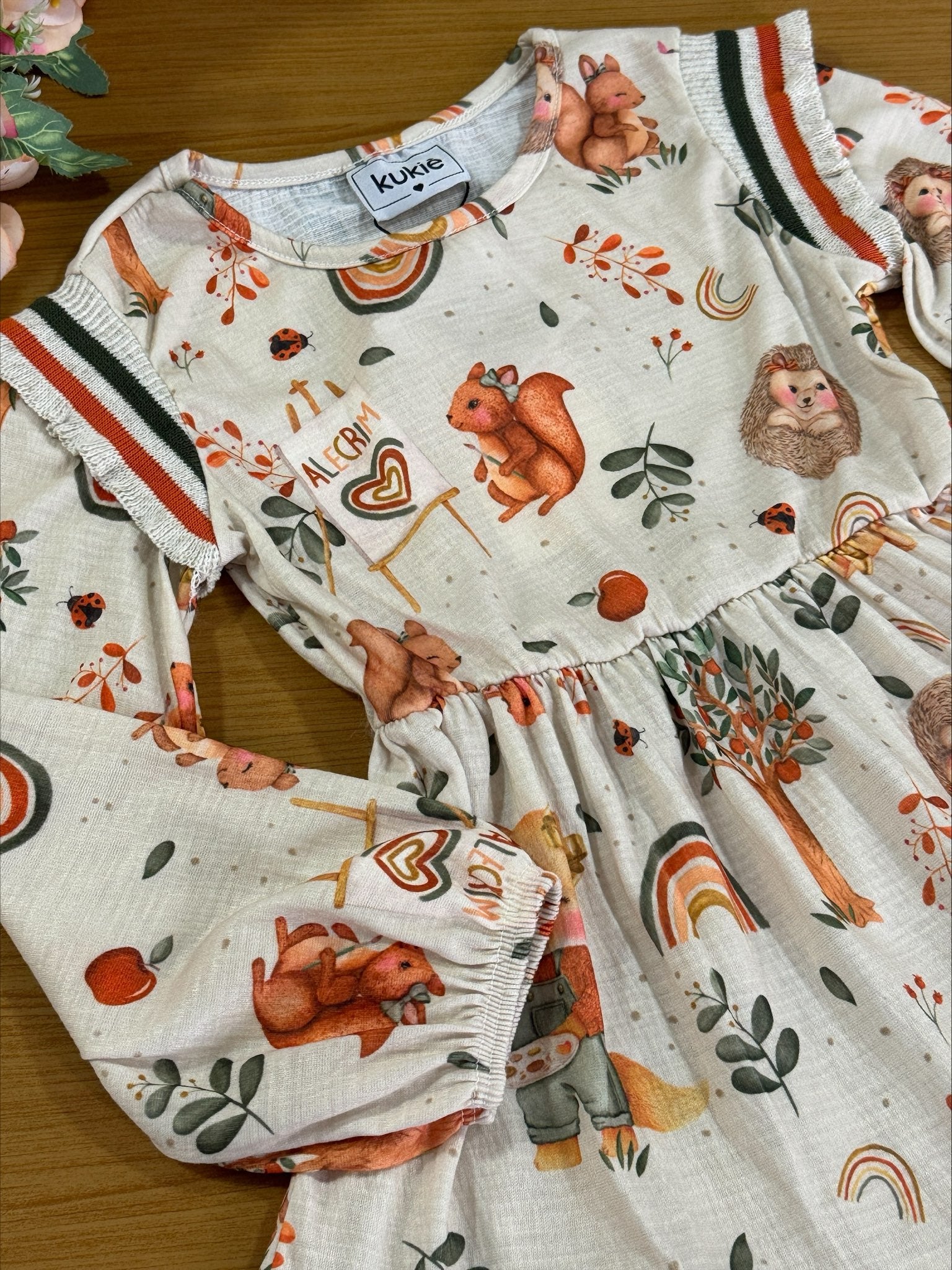 Vestido Infantil Kukie Alecrim Inverno Bichinhos