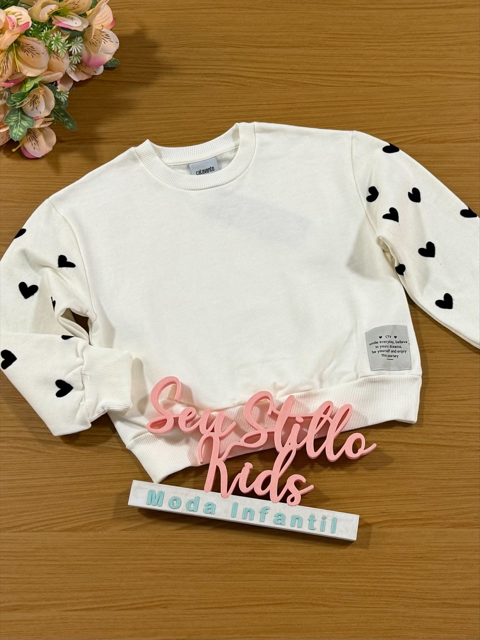 Blusão Infantil Catavento Inverno Corações