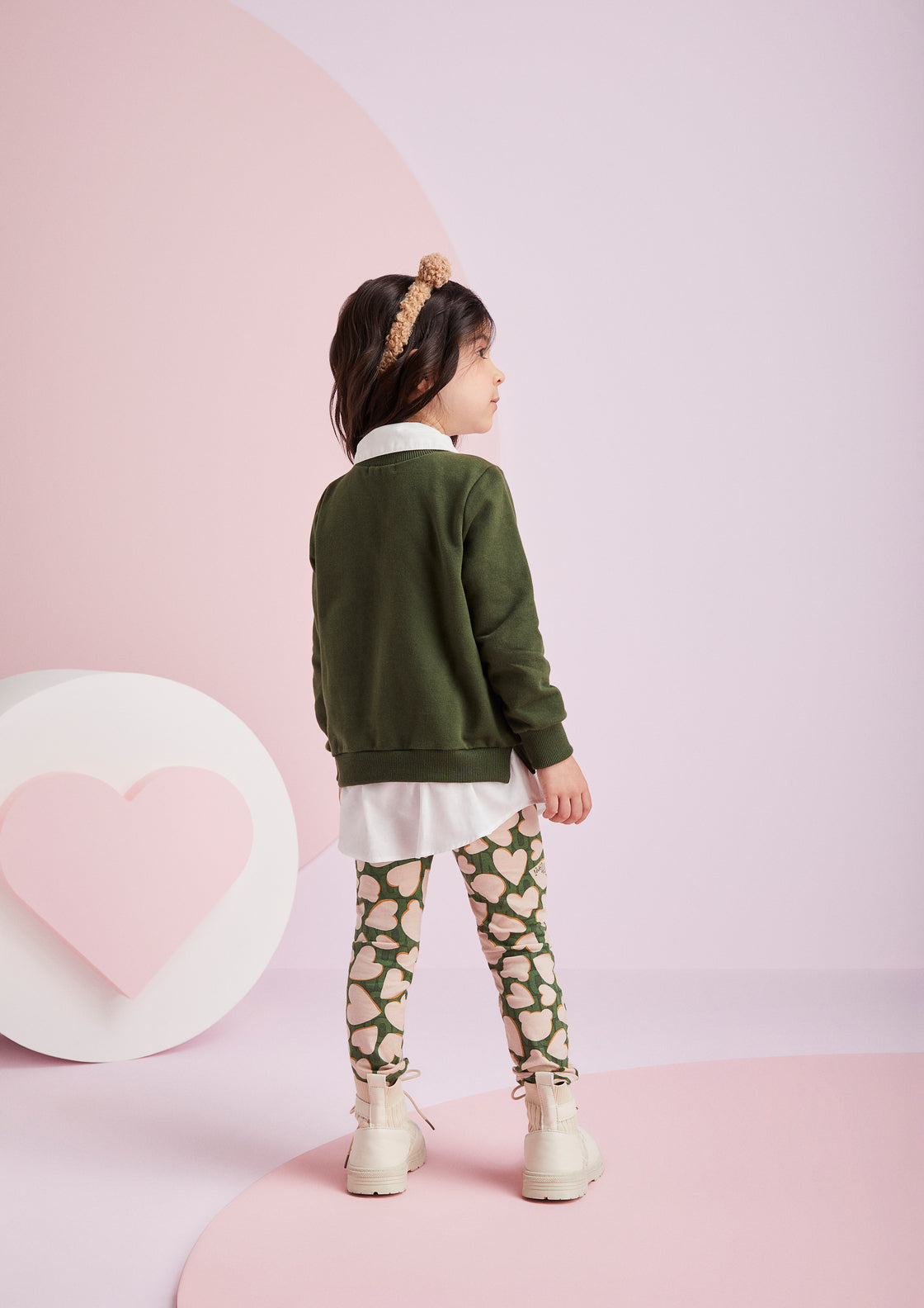 Conjunto Infantil Momi Inverno Calça Corações e Moletinho