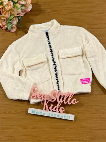 Jaqueta Infantil Catavento Inverno Pelinhos Bege
