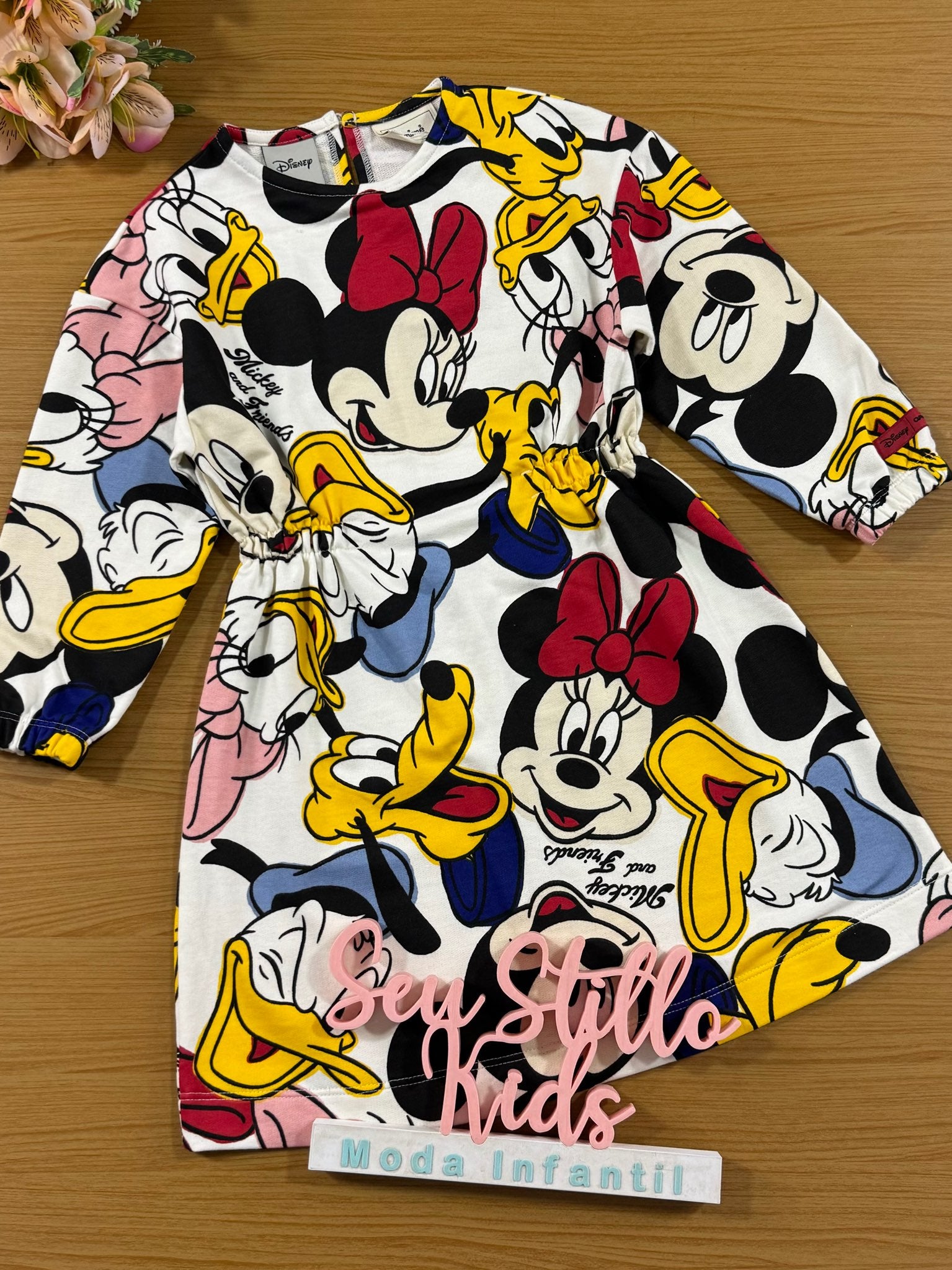 Vestido Infantil Animê Inverno Mickey And Friends Disney