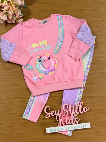 Conjunto Infantil Kukie Inverno Calça e Moletom Doce