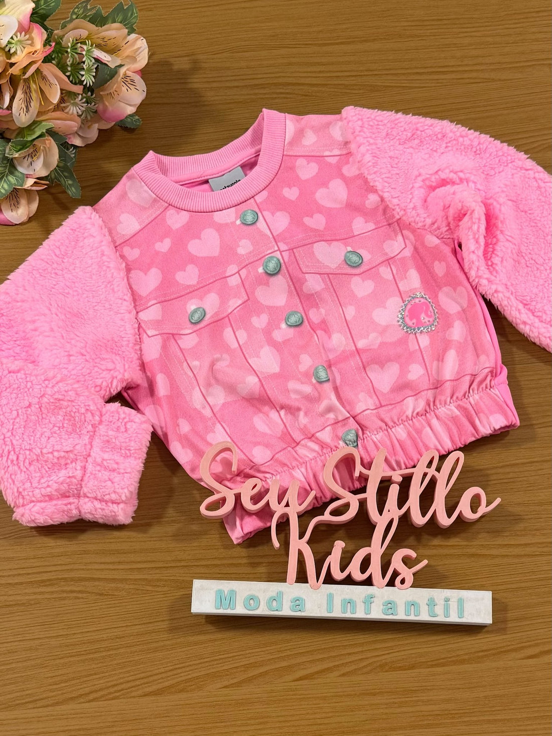 Conjunto Infantil Catavento Inverno Shorts Saia e Blusa Barbie