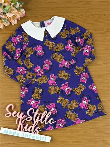 Vestido Infantil Momi Inverno Urso