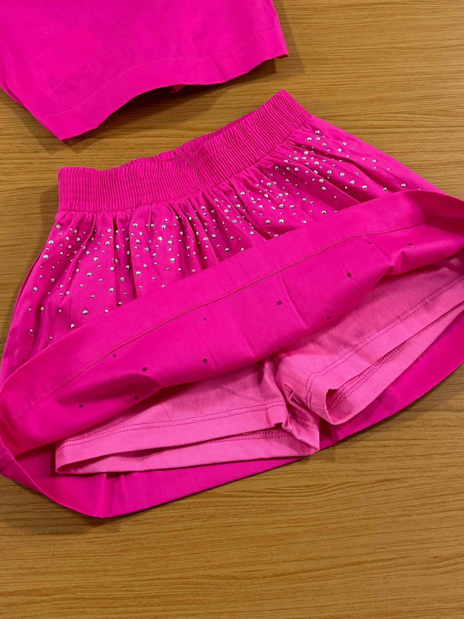 Conjunto Infantil Catavento Verão Saia e Blusa Pink Brilhos