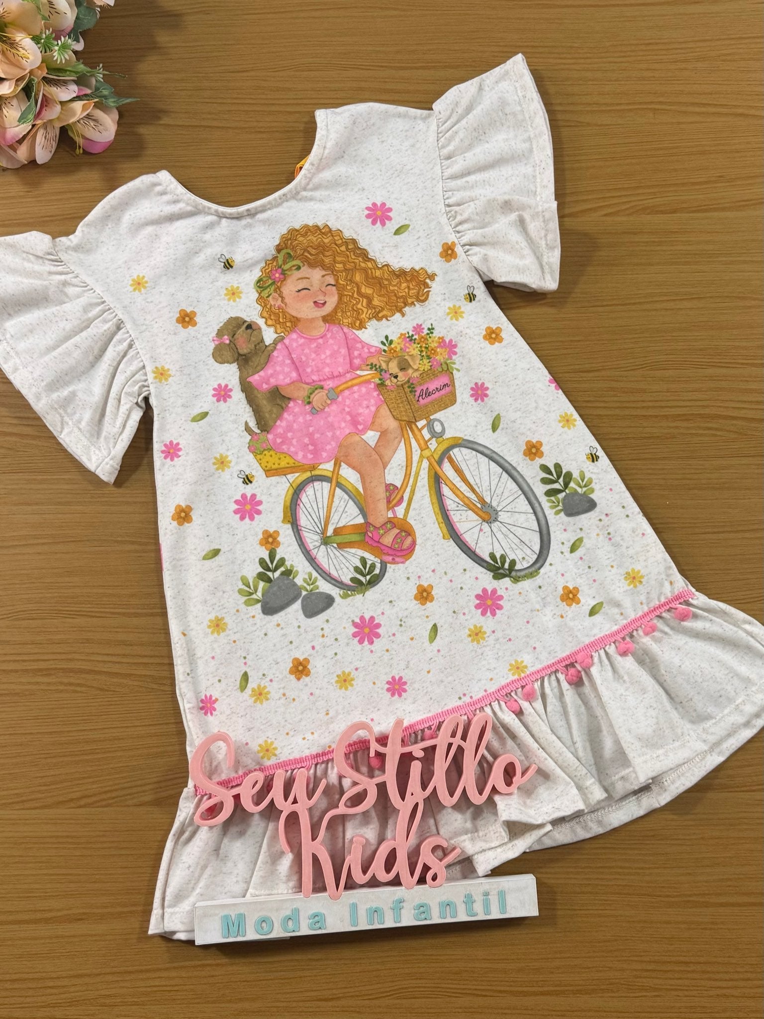 Vestido Infantil Kukie Alecrim Inverno Menina do Campo
