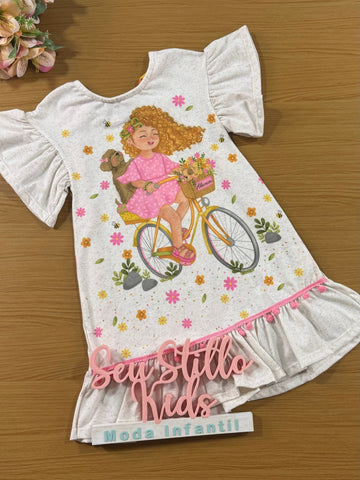 Vestido Infantil Kukie Alecrim Inverno Menina do Campo