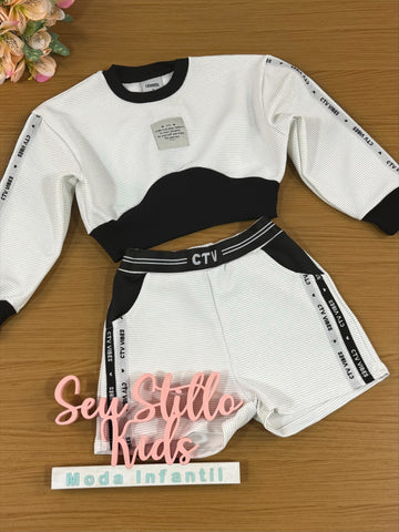 Conjunto Infantil Catavento Inverno Shorts e Blusa Vibes Brilho
