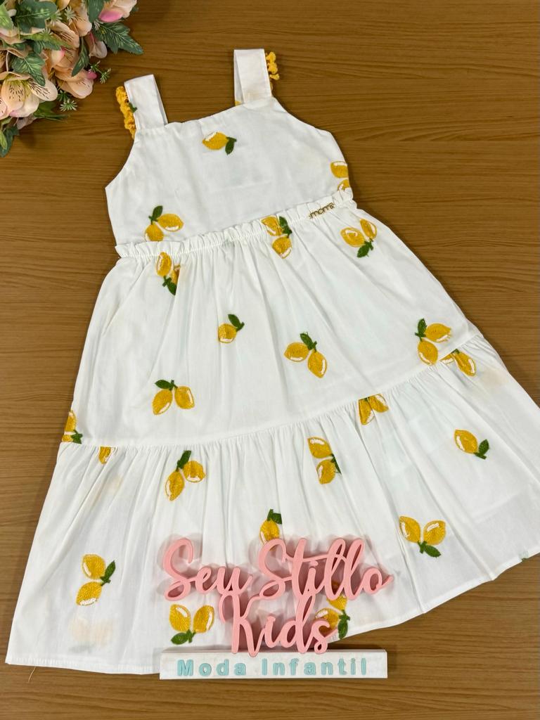 Vestido Infantil Momi Verão Limão