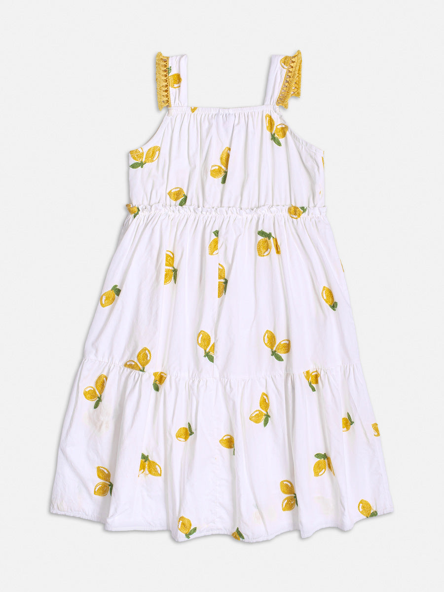 Vestido Infantil Momi Verão Limão