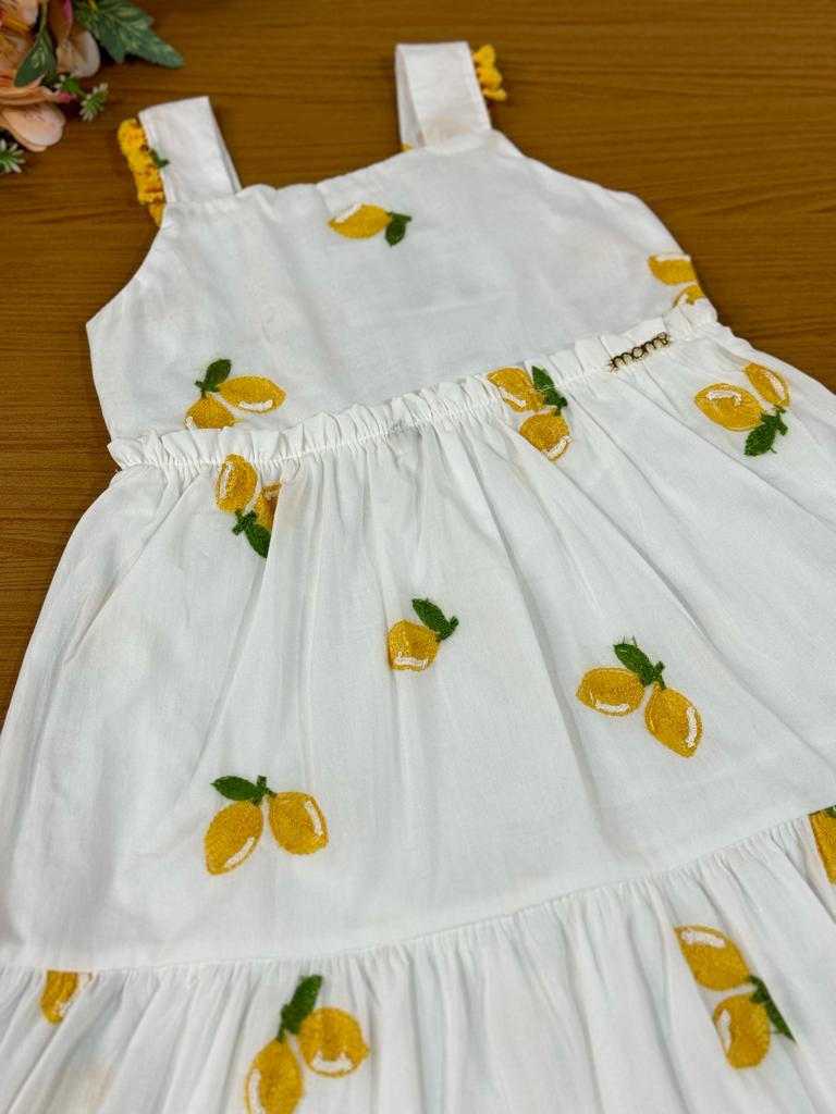 Vestido Infantil Momi Verão Limão