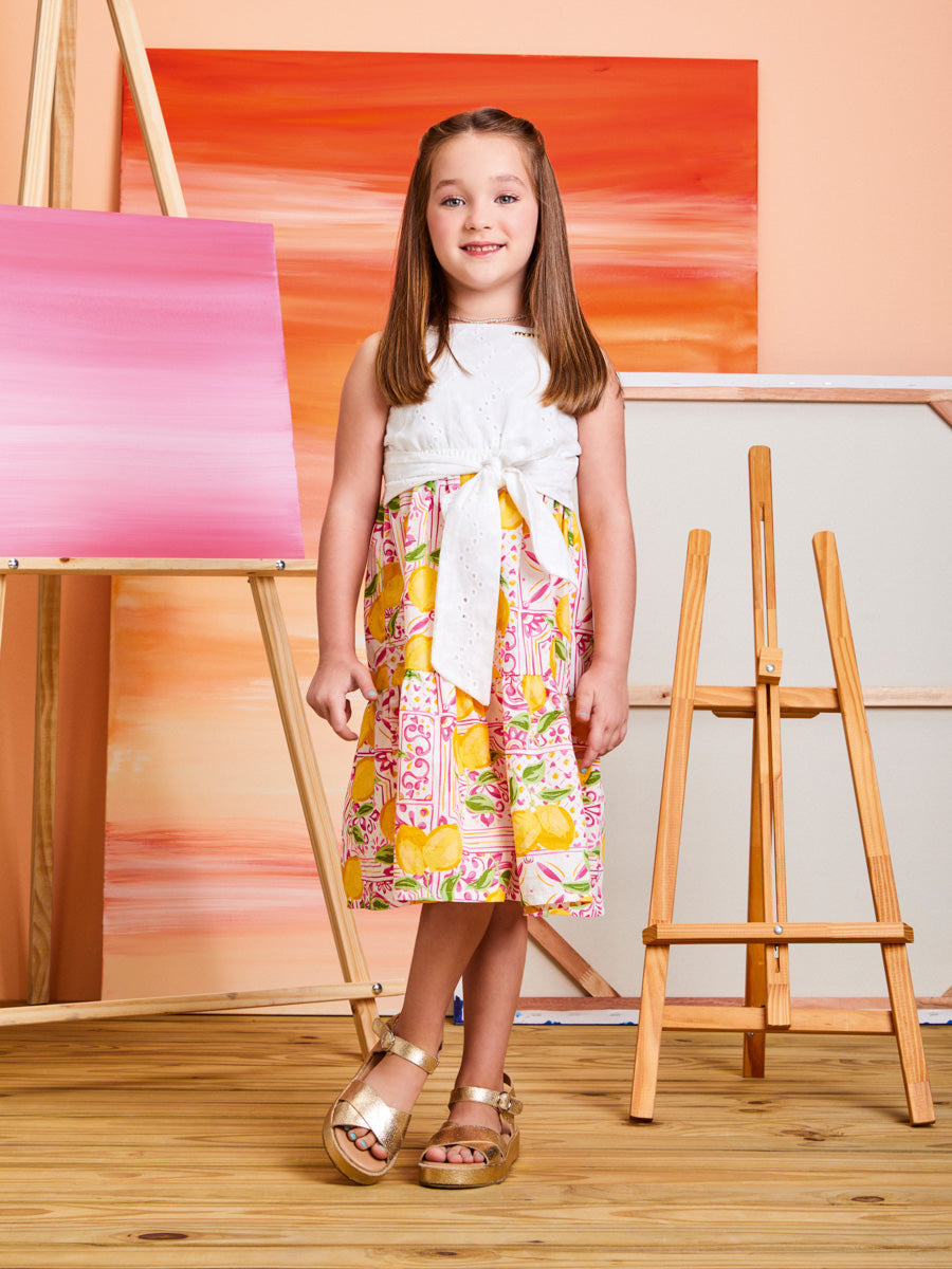 Vestido Infantil Momi Verão Frutinhas