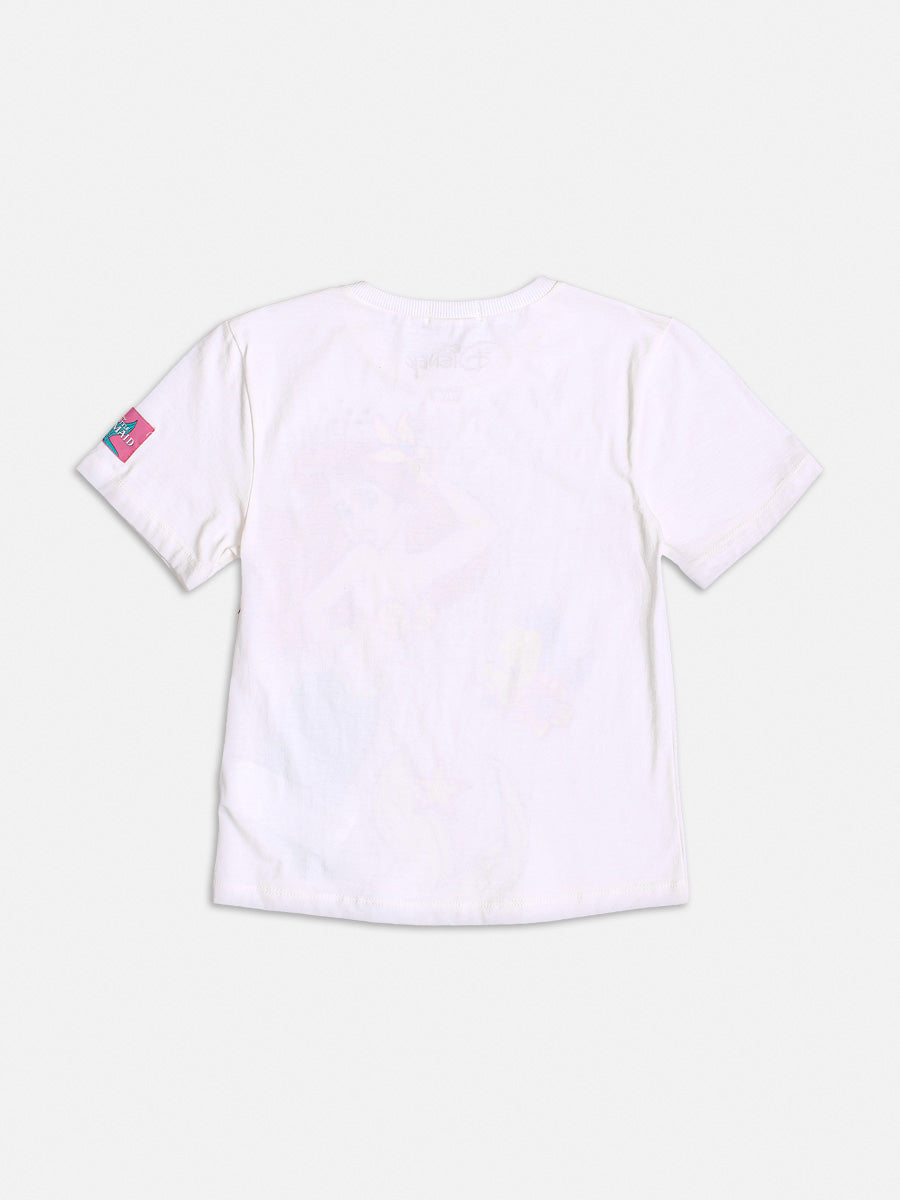 Blusa Infantil Momi Verão Branca Pequena Sereia
