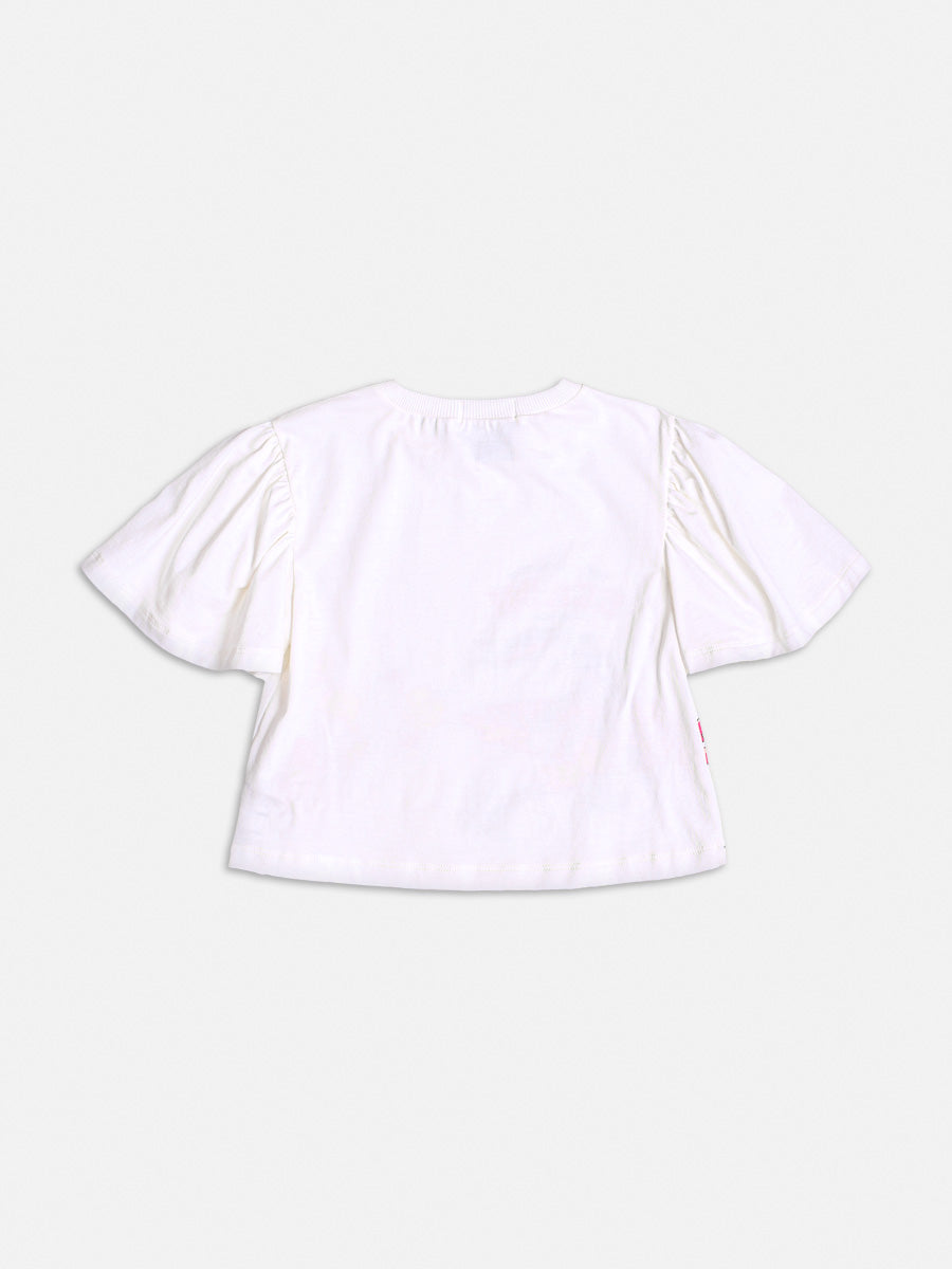 Blusa Infantil Momi Verão Branca Looney Tunes