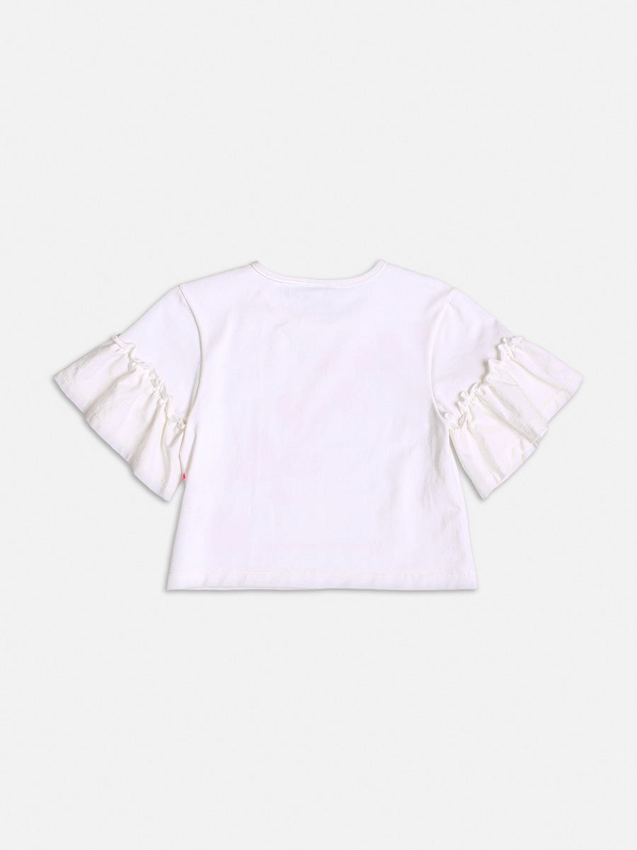 Blusa Infantil Momi Verão Branca Looney Tunes