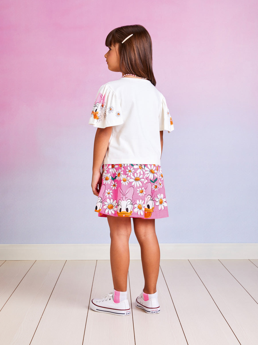 Conjunto Infantil Momi Verão Com Shorts e Blusa Margarida