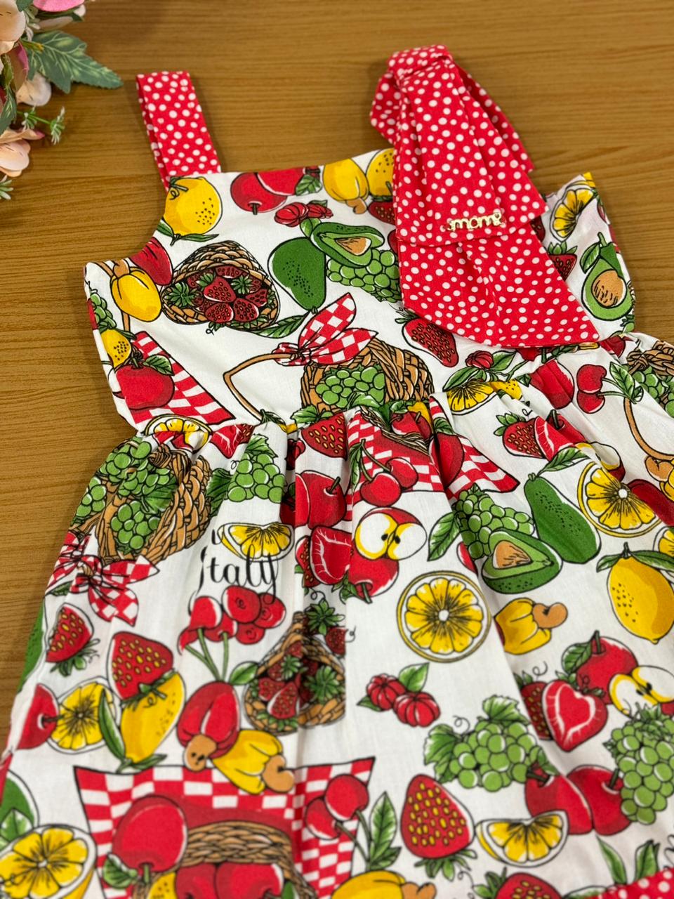 Vestido Infantil Momi Verão Frutas