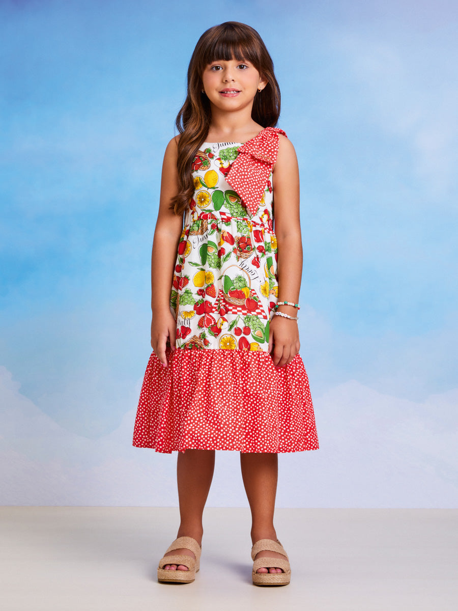 Vestido Infantil Momi Verão Frutas