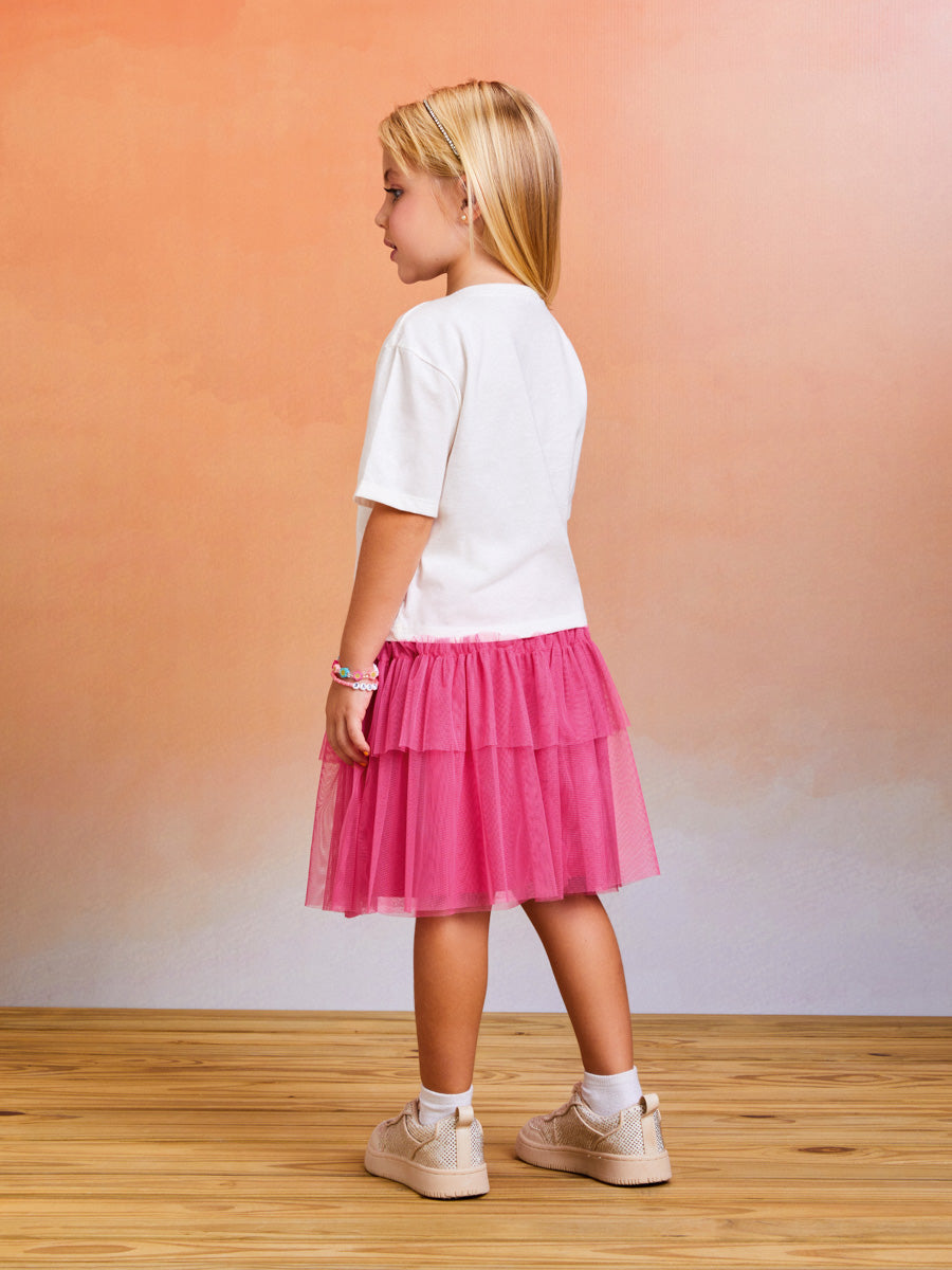 Conjunto Infantil Momi Verão Com Saia e Blusa Ariel