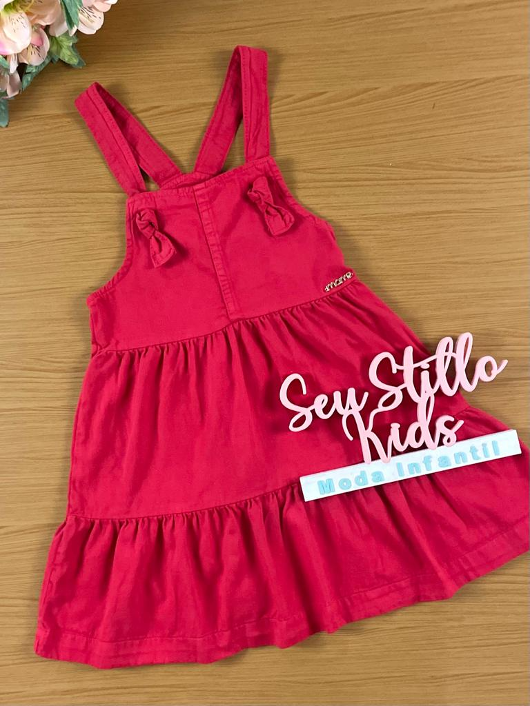 Salopete Infantil Momi Verão Vermelha