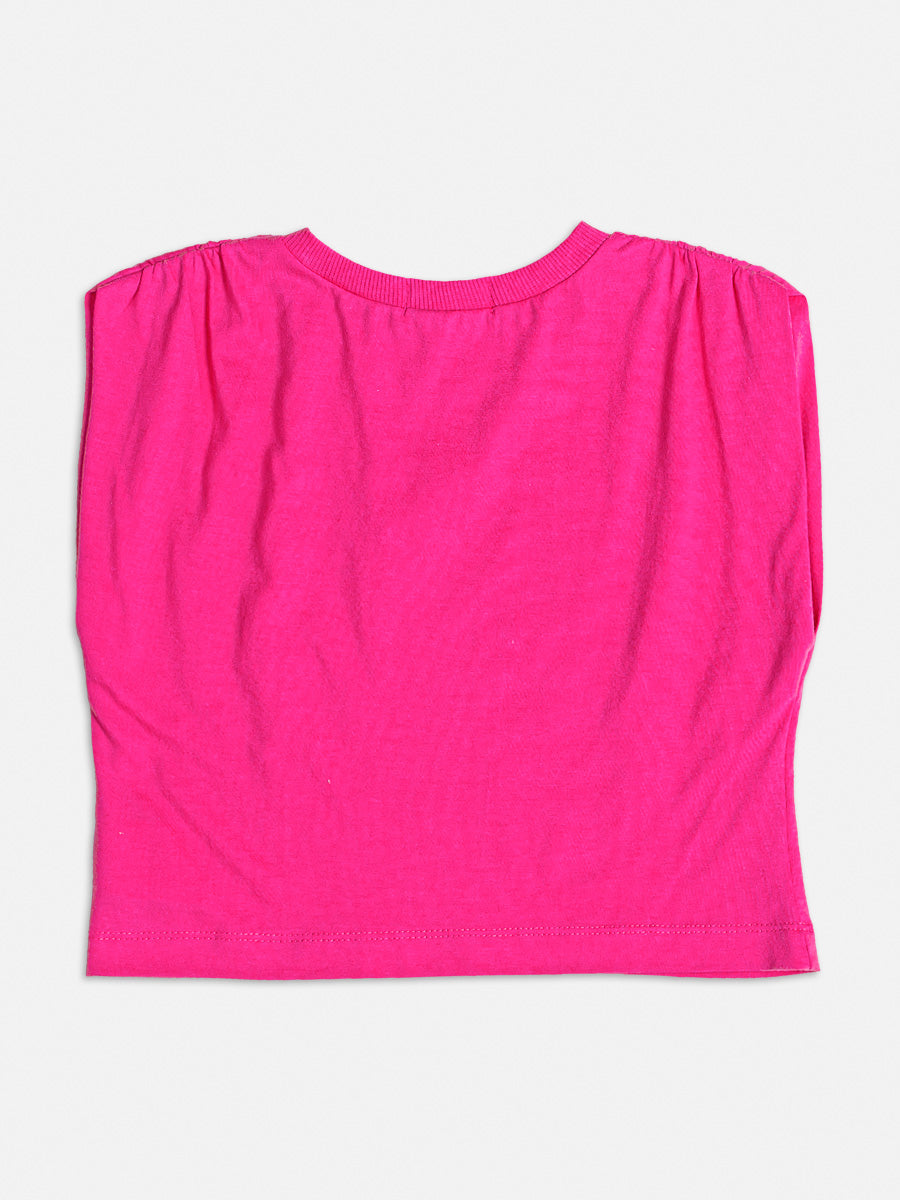 Conjunto Infantil Momi Verão Com Shorts e Blusa Rosa Fashion