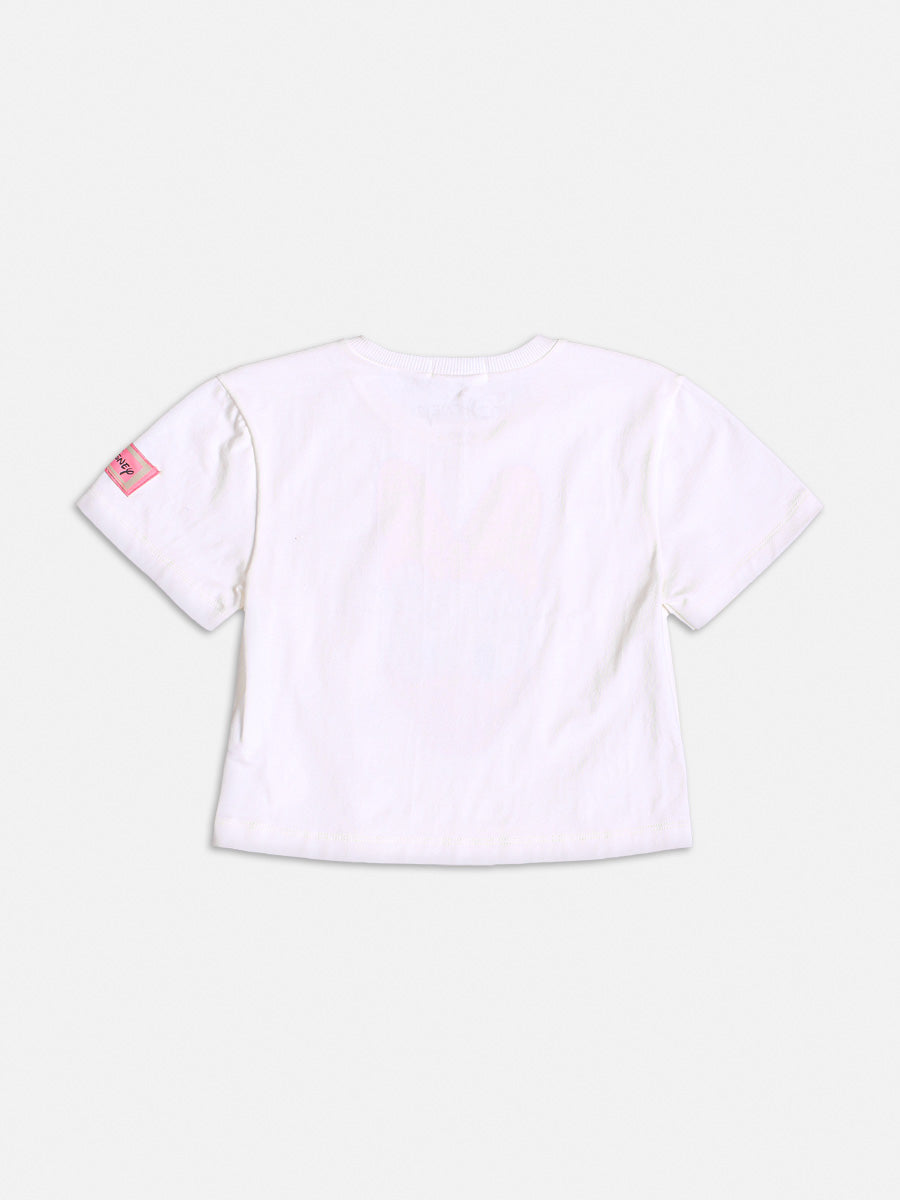 Blusa Infantil Momi Verão Branca Margarida
