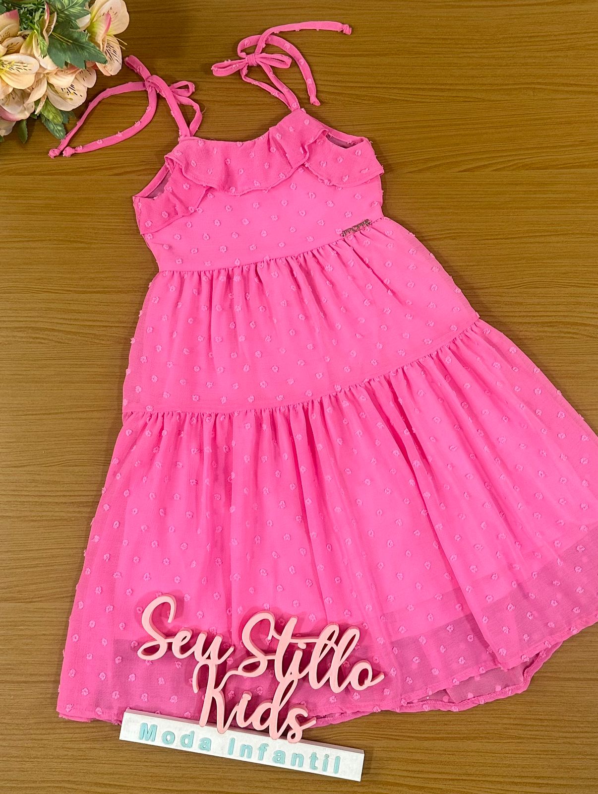 Vestido Infantil Momi Verão Rosa