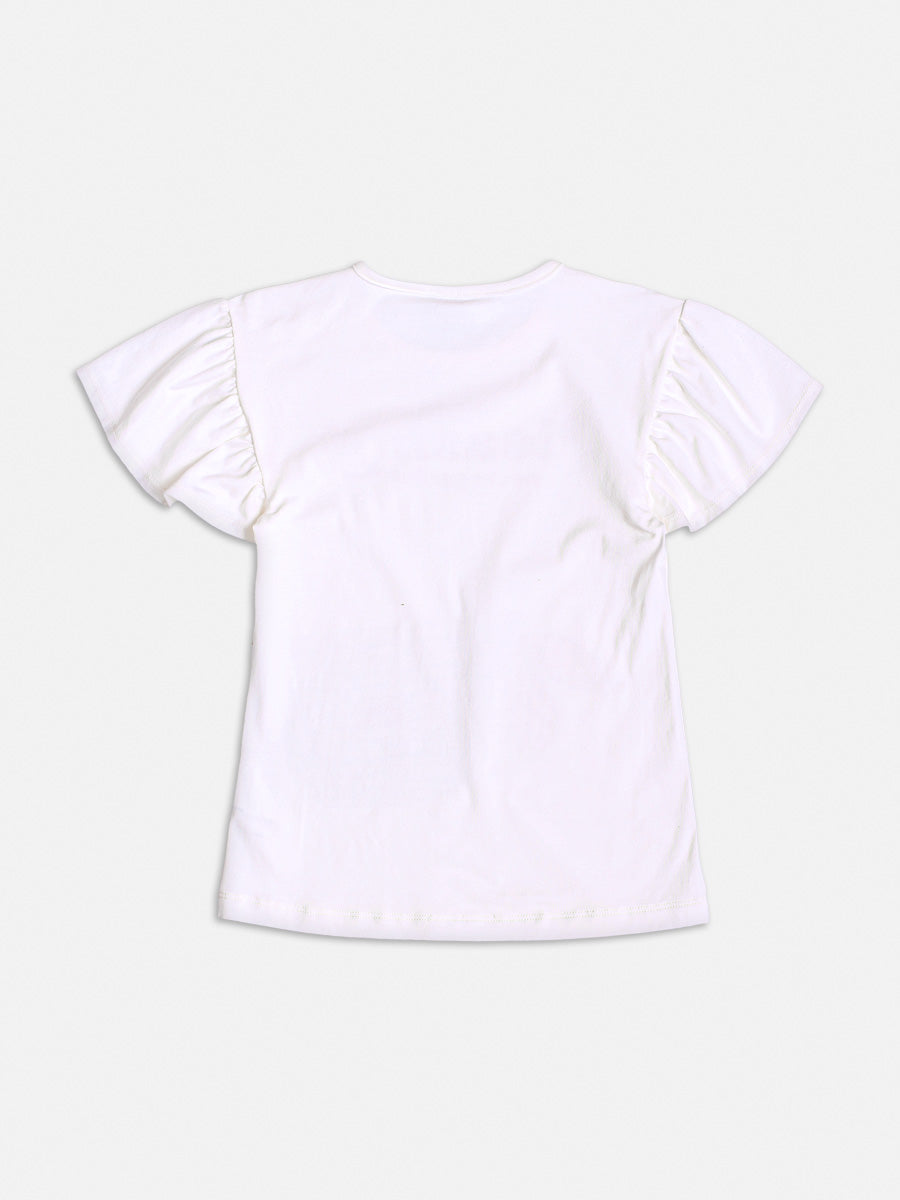 Conjunto Infantil Momi Verão Com Calça Legging e Blusa Off White Cestinha