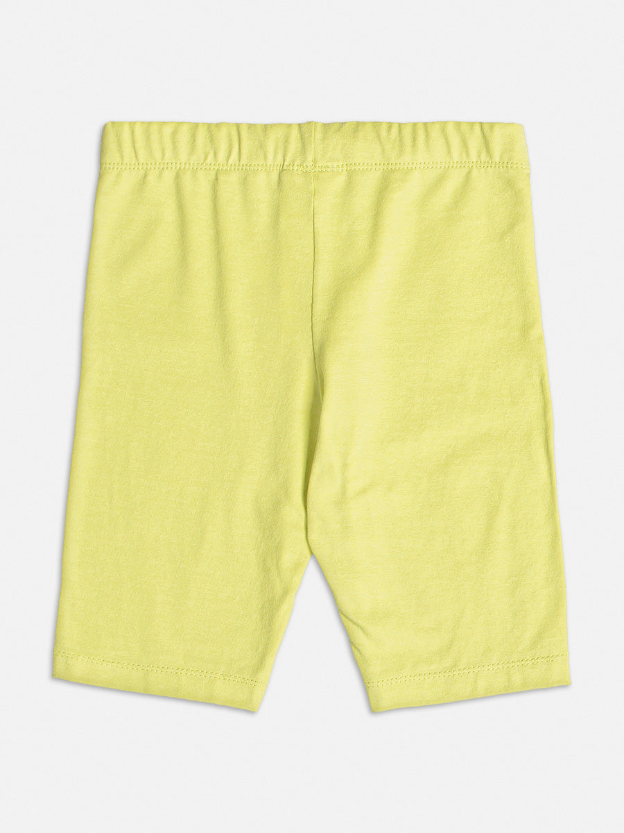 Conjunto Infantil Momi Verão Com Bermuda e Blusa Branca Limão