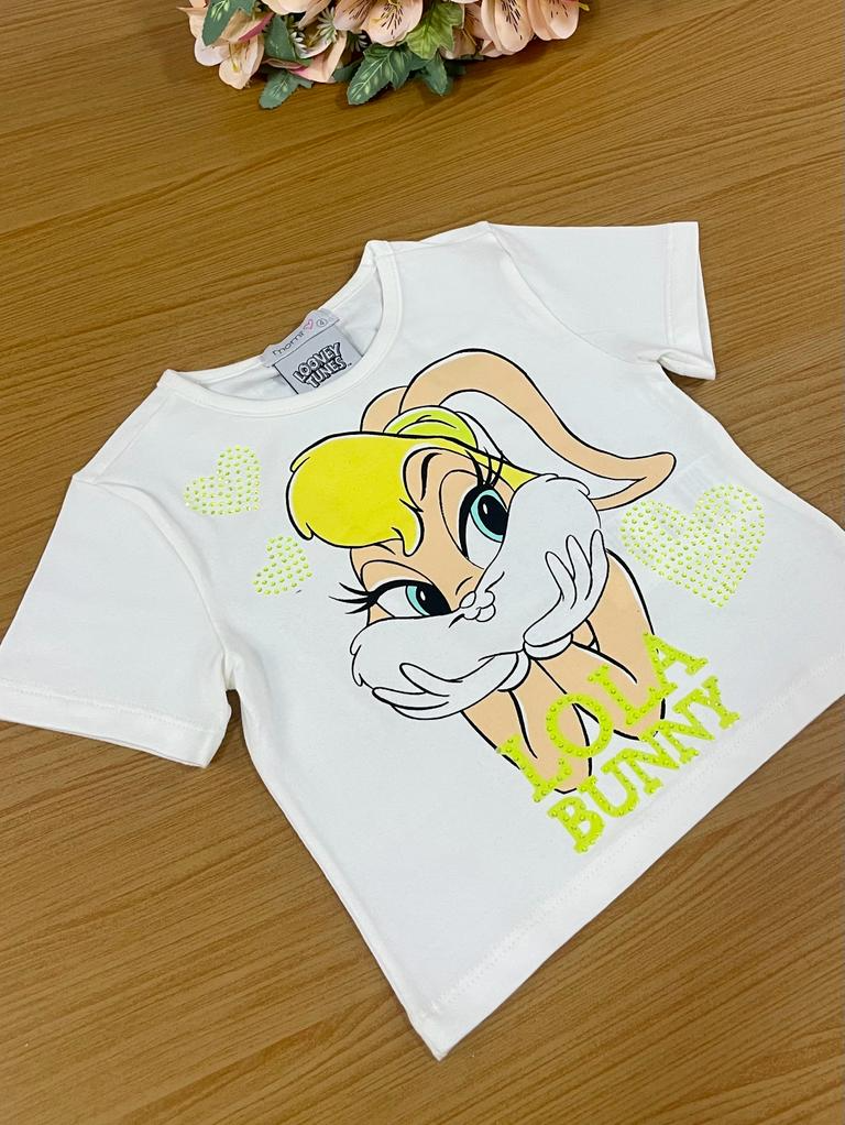 Conjunto Infantil Momi Verão Com Shorts Paetê e Blusa Lola