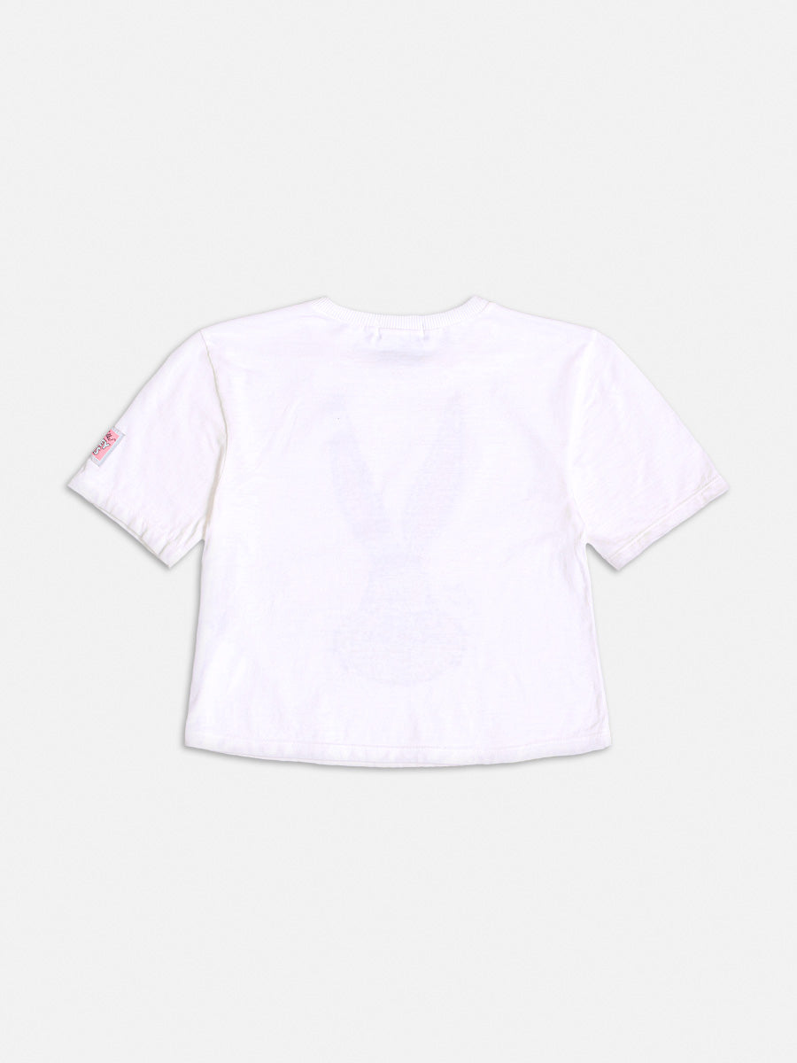 Blusa Infantil Momi Verão Branca Pernalonga
