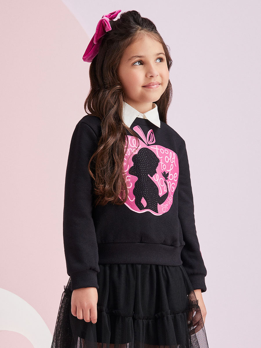 Moletom Infantil Momi Inverno Flanelado Branca De Neve Disney