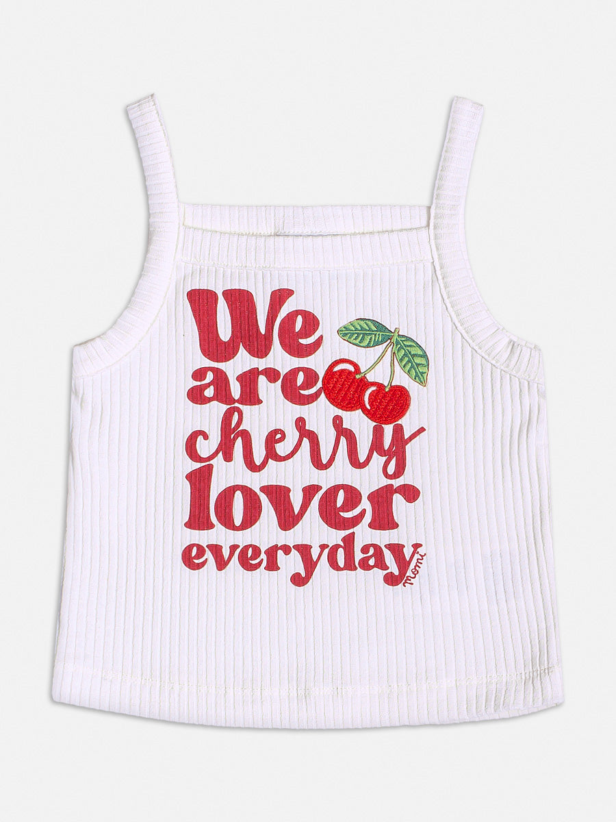 Conjunto Infantil Momi Verão Com Shorts e Blusa Cerejinha